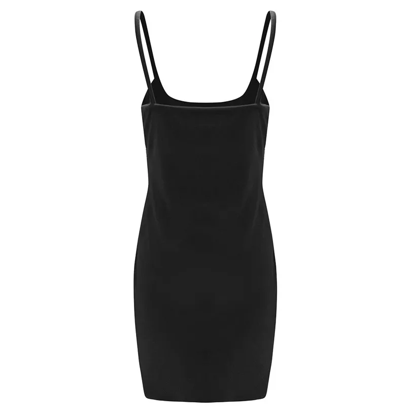 Solid Mini Dress Strap Sexy Dress Sleeveless Party Dress Slim Summer Dress Elegant Bodycon Dresses Casual Vestido 40DC240