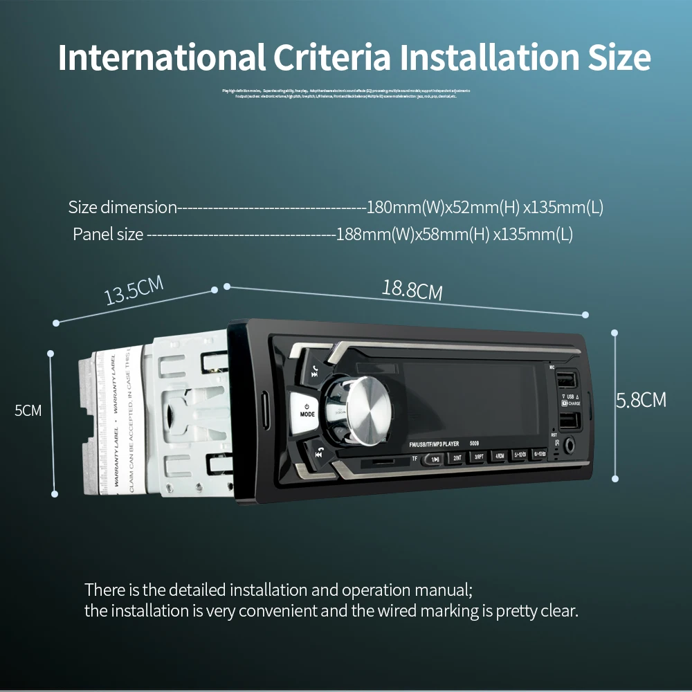 AMprime 1 din MP3 плеер автомобильное радио Авто Аудио Стерео FM стерео AUX Bluetooth USB быстрая