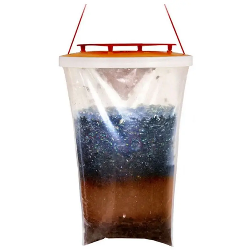 

FLY BAG TRAP RED TOP CATCHER KILLS 20,000 FLIES INSECTS PEST CONTROL KILLER