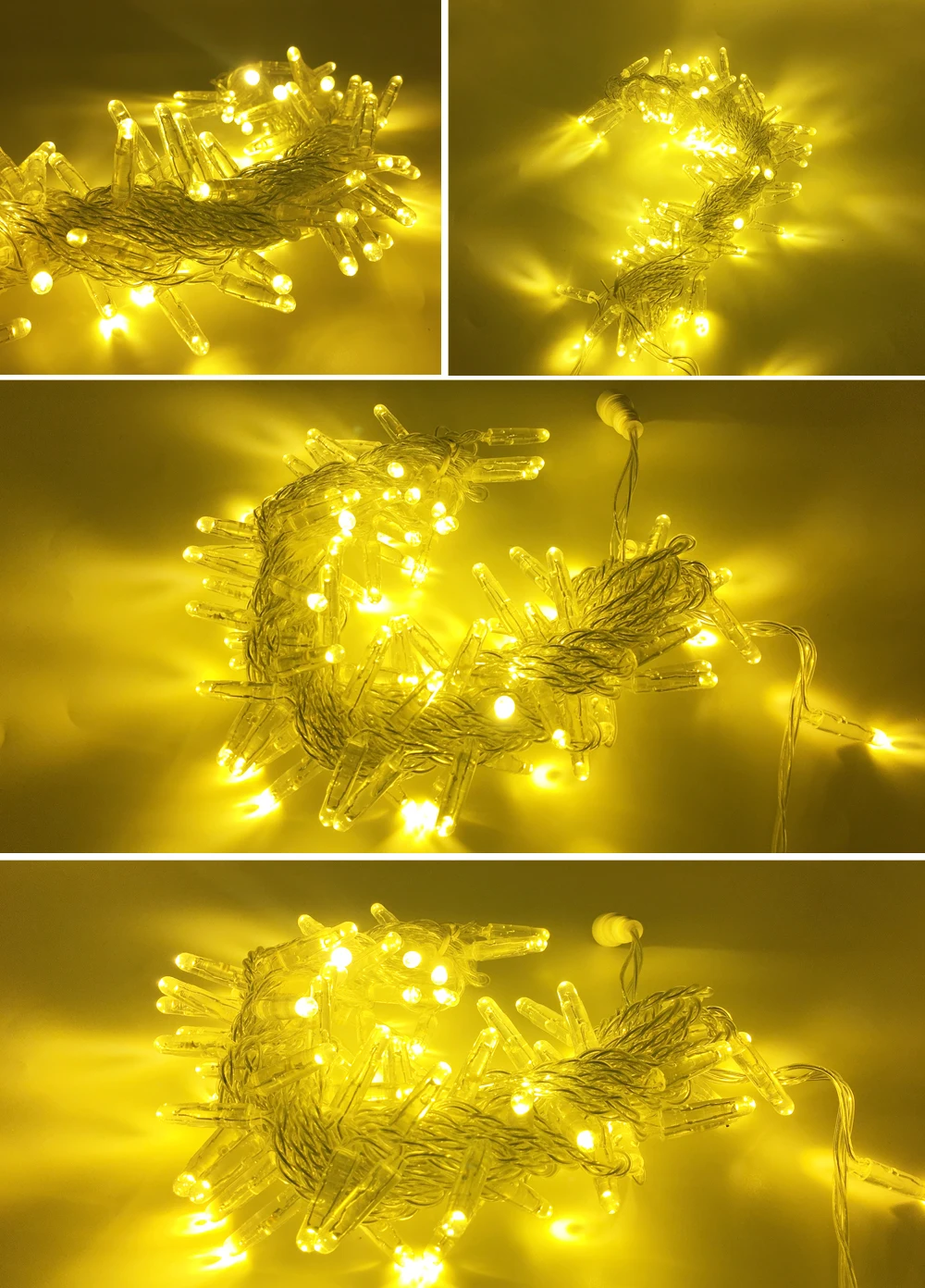 Decoração do Partido do Feriado Luzes de Natal Luzes de Fadas Decoração do Casamento Toprex Ouro Emitindo Luz Led String 10m Cor 3 High Quality Luzes e Iluminação