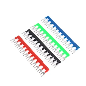 

8PCS 12bit short circuiter and Insulated Terminal Strip circuit chip wiring connecting bar tb1512 black and red green blue