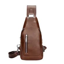 Новая модная деловая Мужская поясная сумка мужская нагрудная сумка высокого качества для мальчиков брендовый дизайн PU кожаные нагрудные сумки через плечо