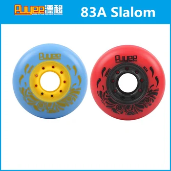 

PUYEE FSK Slalom Inline Skates Wheel for Free Skating 83A Good Grip Capacity Fat Ground Road Show Roller Skate Wheel 8 pcs/lot