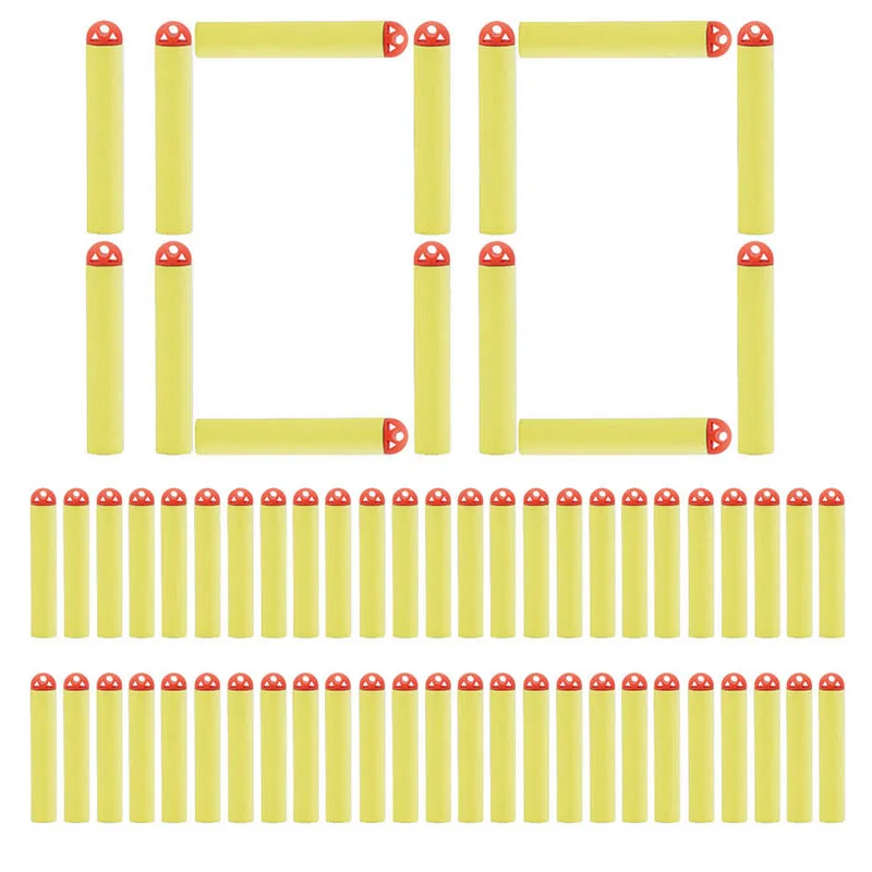 Разноцветные мягкие пули для пистолет с тремя отверстиями головка EVA пены пуля для страйкбол Пистолеты для Nerf пули 100 шт./упак