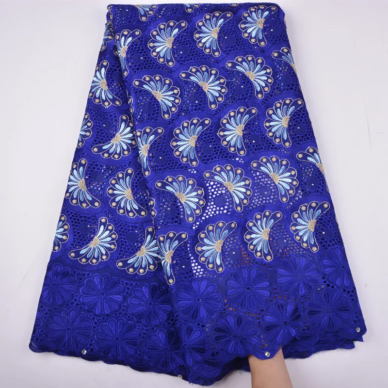 

African Voile Lace Fabric 2018 High Quality Lace Swiss Voile lace In Switzerland Embroidery Cotton Dry Lace Fabric A1296