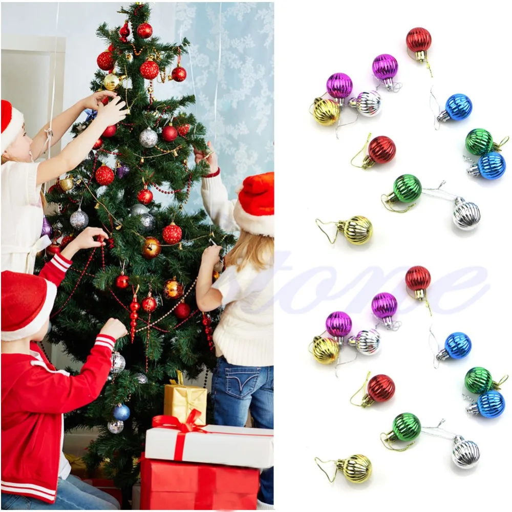 12x3 см Рождественский шар безделушки для елки подвесной орнамент Декор многоцветный Рождественский подарок