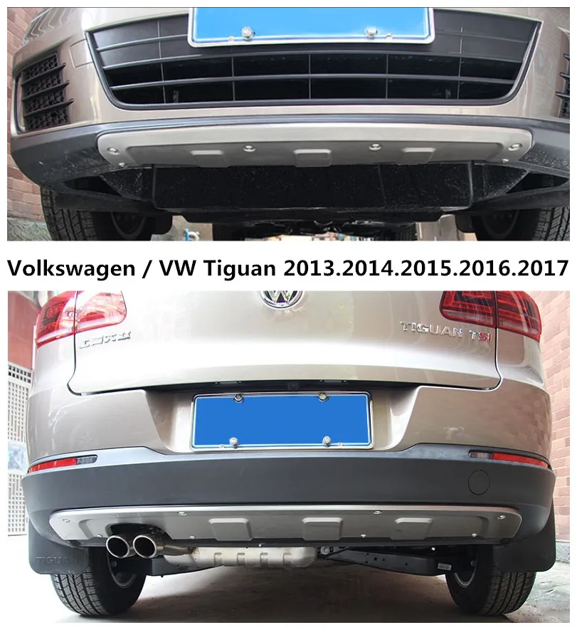 For Volkswagen / VW Tiguan 2013-2017 BUMPER GUARD BUMPER Plate High Quality Stainless Steel Front+R