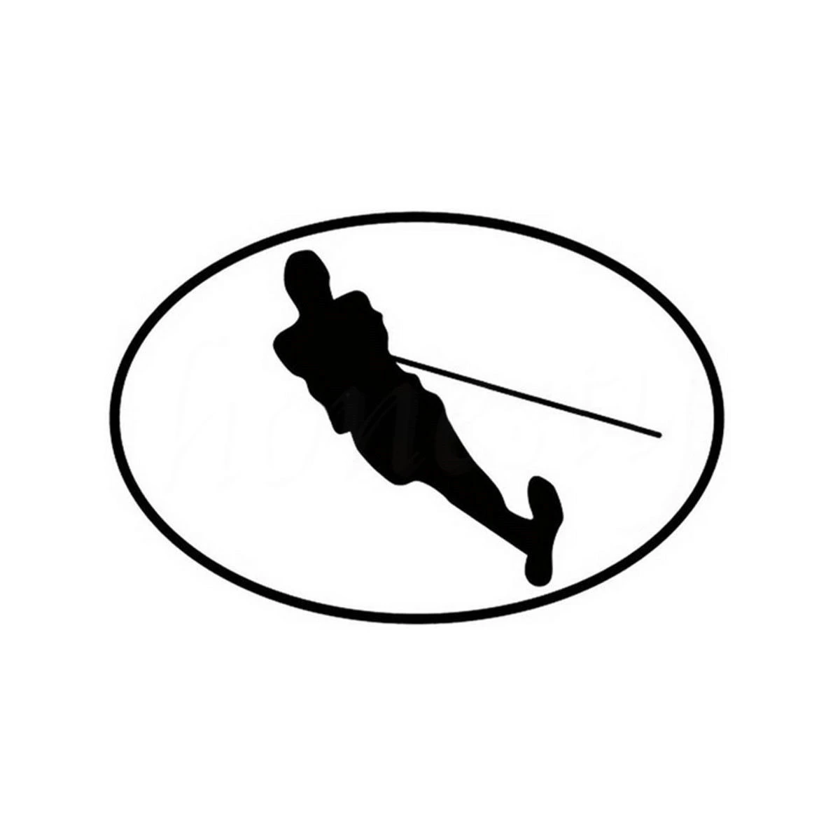 Water Skiing Oval Funny Wall Sticker Car Window Door Truck Laptop Vinyl Decal Water Skiing Oval Funny Wall Sticker Car Window Door Truck Laptop Vinyl Decal
