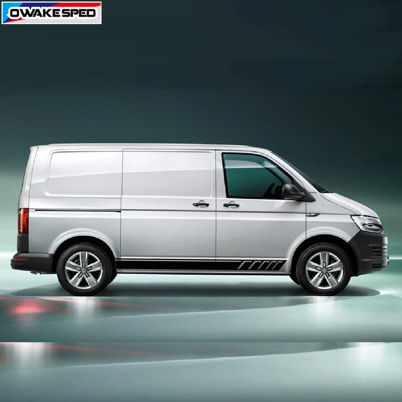 Для Volkswagen TRANSPORTER T4 T5 T6 Sport Stripes дверь боковая юбка Декор Наклейка на Автомобильный кузов виниловый наклейка Аксессуары для стайлинга автомобилей