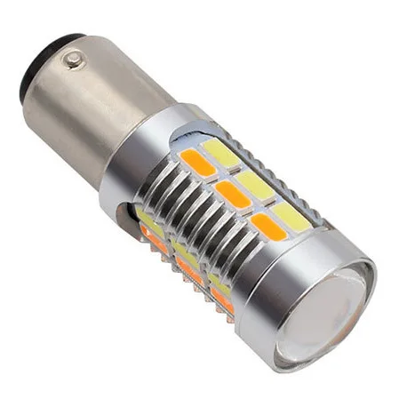 

12V 1.6W 1157 5630 22SMD LED Two-color(White+Yellow) Turn Signal Brake Lights For Motorcycle Car Vehicle