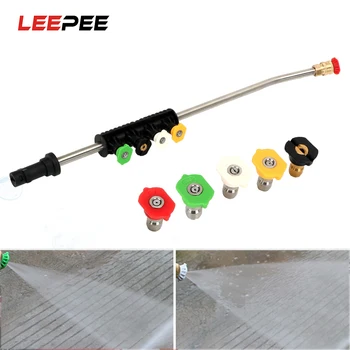 

LEEPEE Car Cleaning Tool Water Spray Lance Spear High Pressure Washer Wand for Karcher K-series Quick Jet Tips Rotating Nozzle