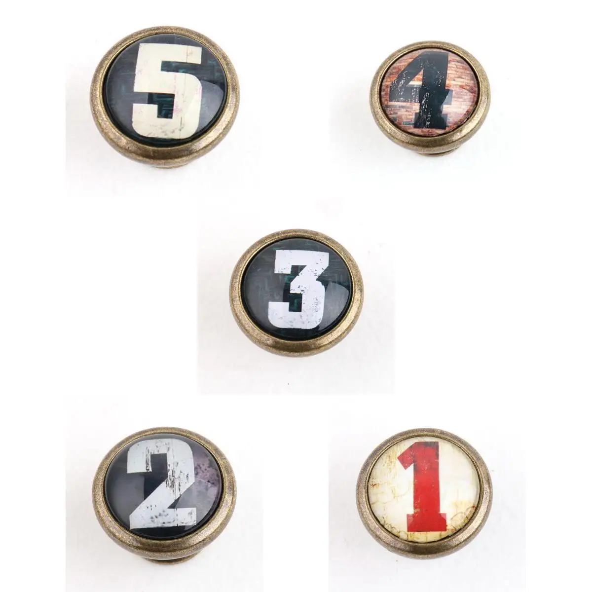 5Pcs Vintage Cabinet Door Drawer Bin Dresser Handle Pull Knob Furniture Hardware