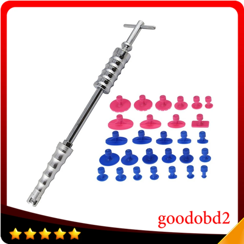 

PDR Hail Repair Glue Puller Paintless Dent Repair Slide Hammer with Aluminum Glue Puller Tab PDR Tools for Car Body Dent Repair