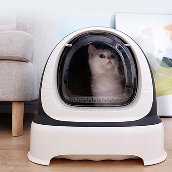 

Fully Enclosed Cat Toilet Anti-splashing Cat Litter Basin Deodorant Cat Puppy Toilet With Drawer