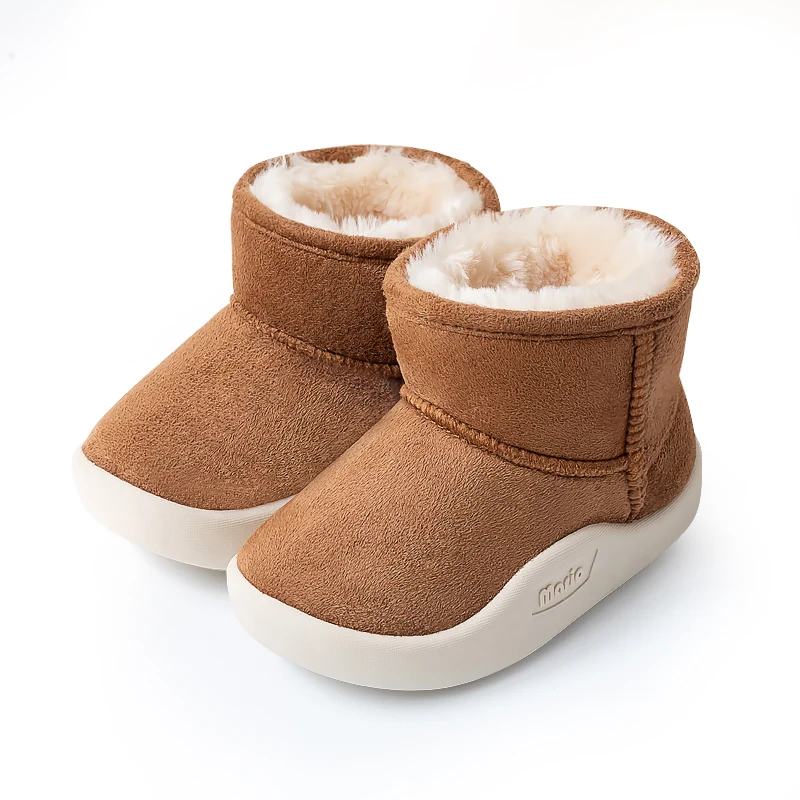 Детские снегоступы 1-5 лет модные теплые детские анти-Зимние ботильоны Детские Зимние флисовые утолщенные хлопковые туфли