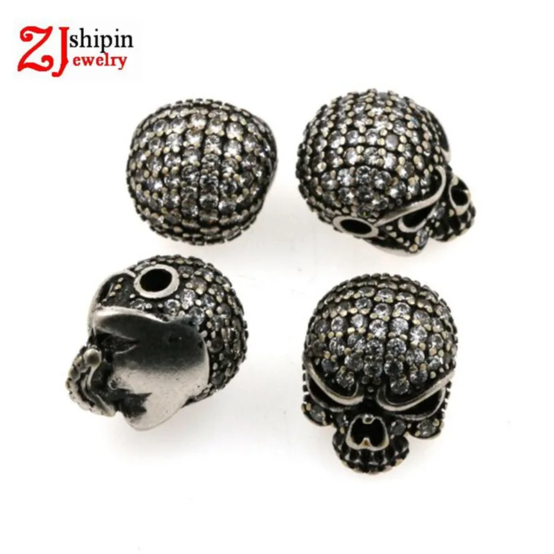 Moda-Cr-nio-tal-o-Micro-CZ-Bead-White-Cubic-Zircon-olhos-em-branco-do-cr
