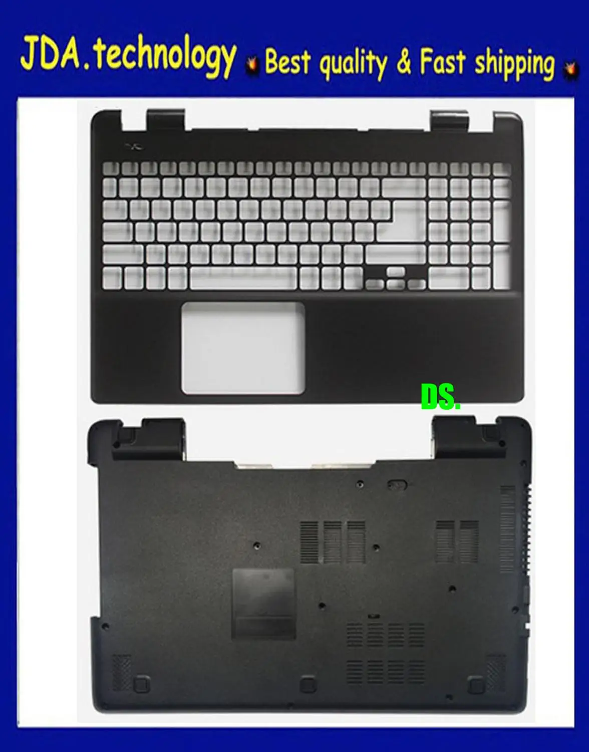 Новинка, верхняя крышка+ нижняя оболочка для acer Aspire E5 E5-511 E5-521 E5-571 E5-571G клавиатура ободок+ Нижний Базовый чехол - Цвет: C D Cases