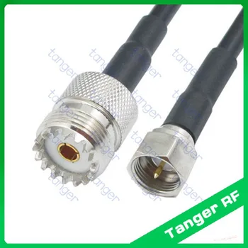 

Tanger Hot selling F male plug to UHF female jack SO239 straight RF RG58 Pigtail Jumper Coaxial Cable 40inch 100cm High Quality