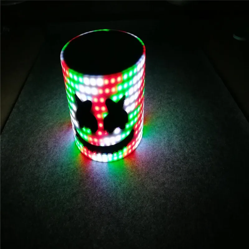 

KS36 RGB colorful led light helmet dj headpiece stage wears luminous robot men suit bar glowing projector dance costumes led dj