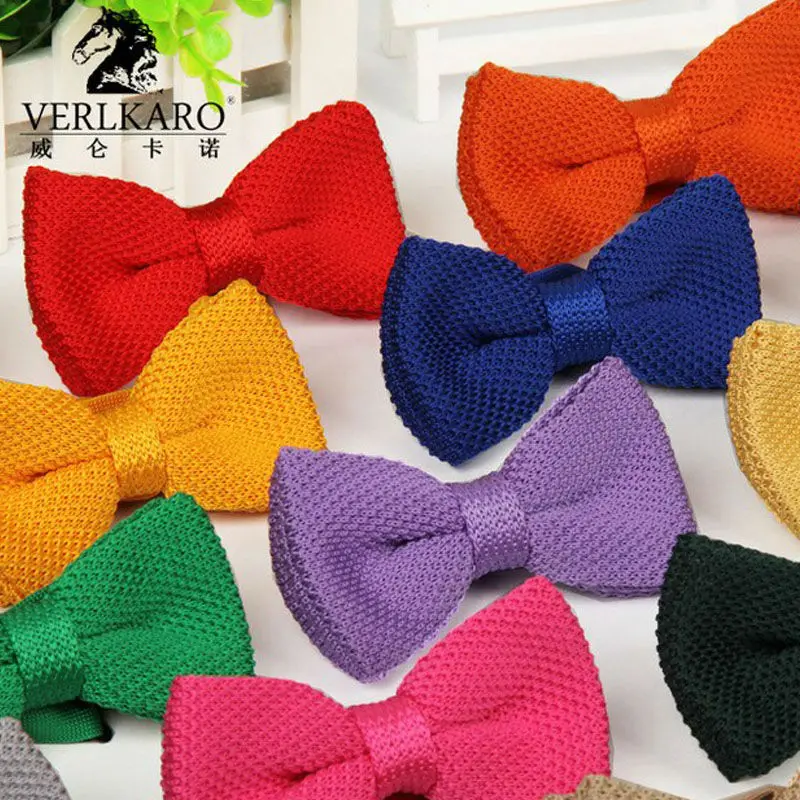 

New Men Neck Knitted Bowtie Bow Tie Pre-Tied Adjustable Tuxedo Bowtie