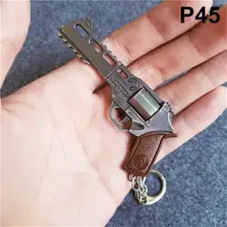 Игра CS GO PUBG P45 пистолет Модель ключ кольца пряжек ключи цепь стайлинга автомобилей Для Dodge Viper Challenger Chevrolet BMW E46 E60 e90 X5 X1