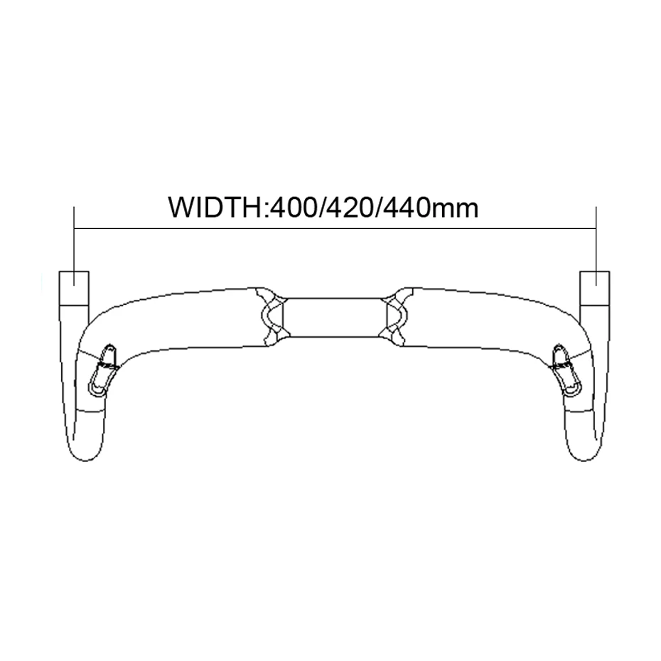 AERONOVA велосипедная рукоятка для дорожного велосипеда 4 отверстия Внутренний обмотки, руль из углеродного волокна 31,8*400/420/440 UD карбоновый шоссейный руль