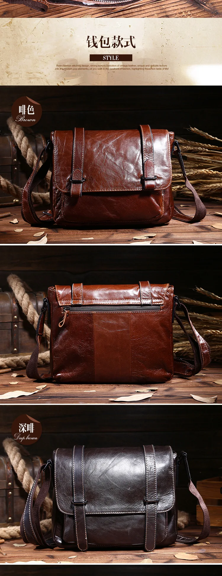 genuine leather men bag
