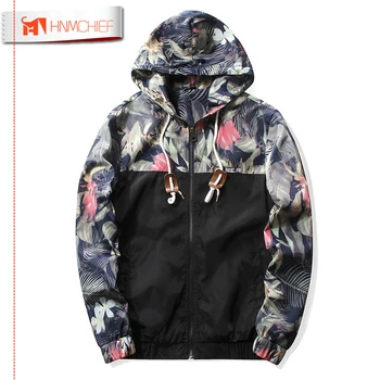 

HNMCHIEF Floral Bomber Jacket Men Hip Hop Slim Fit Flowers Pilot Bomber Jacket Coat Men's Hooded Causal Jackets Plus Size 4XL