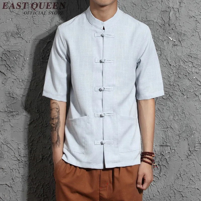 Традиционная китайская одежда для мужчин китайская крутая блузка мужской одежды стиля Востока для мужчин Традиционная рубашка AA959