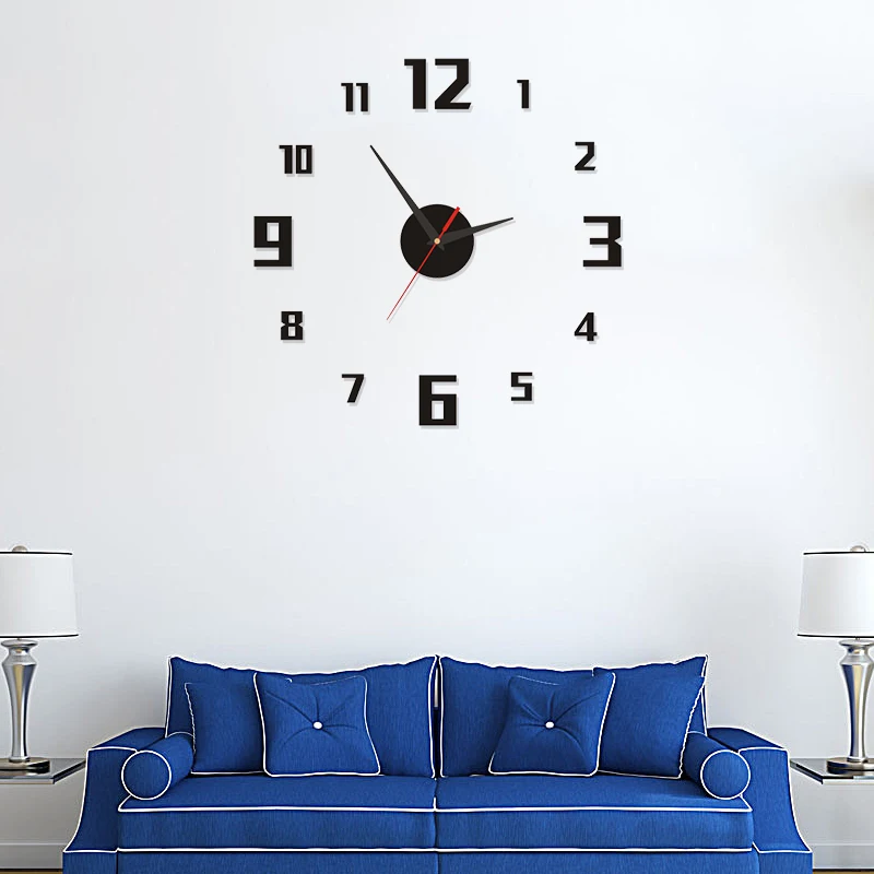 

Fashion 3D 2019 new sale wall clock clocks reloj de pared watch 3d diy Acrylic mirror Stickers Quartz Modern Home Decoration