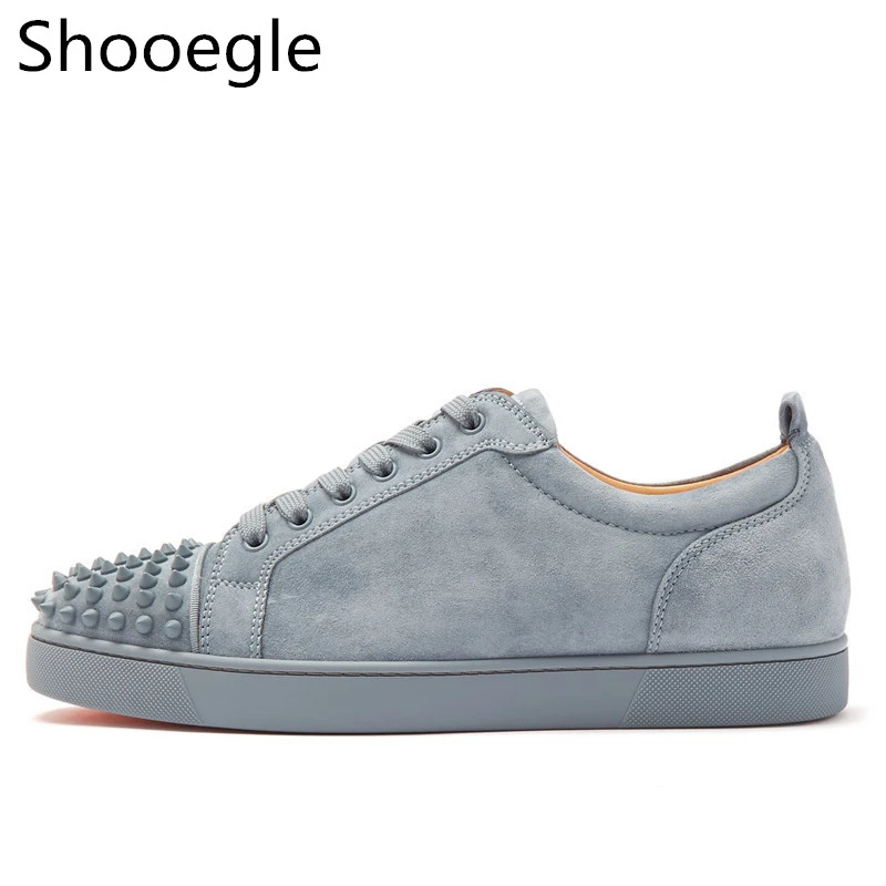 grey suede men's casual shoes