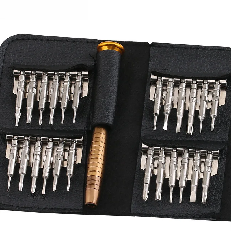 Leather Case 25 In 1 Torx Screwdriver Set Mobile Phone Repair Tool Kit Multitool Hand Tools For Iphone Watch Tablet PC 2018 New