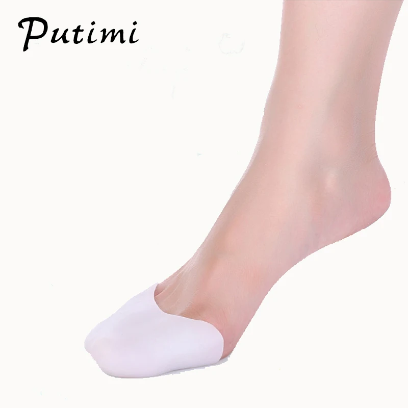 Putimi Finger Toe Protector Silicone Gel Pointe Toe Covers Pads for Pointe Ballet Toes Corrector Soft Silicone Feet Care Tools