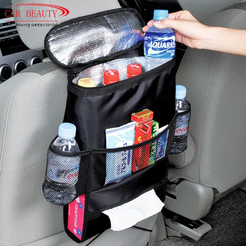 Автомобильные аксессуары на заднее сиденье, термоохлаждающий отсек, автомобильный органайзер, сумка для хранения, коробка, заднее сиденье, карман, тканевая коробка для кемпинга