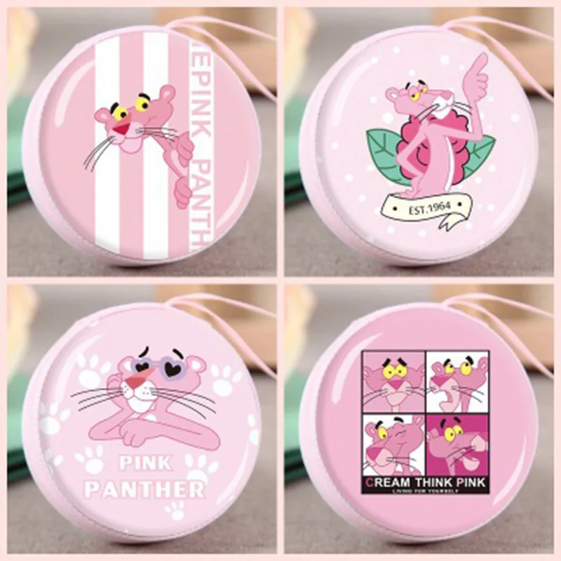 

Women Kawaii Mini Bag Cartoon Pink panther Coin Purse Cute Children kids Girls Wallet Earphone Organizer Box Bag Christmas Gift