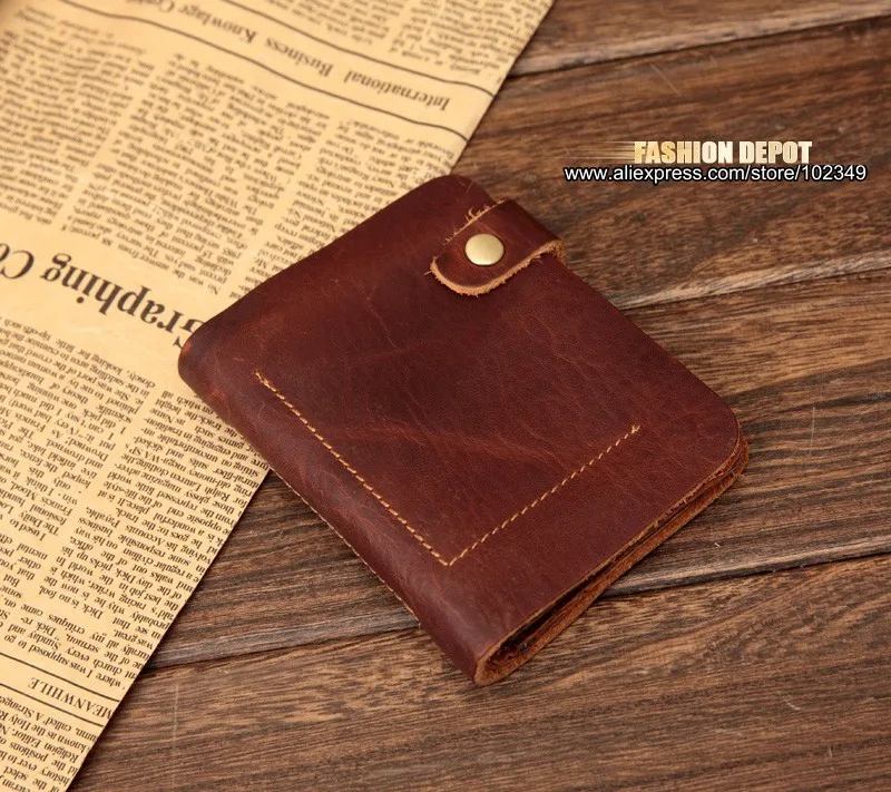 Vintage old designer Cow skin Leather wallet leather Purse  (10)