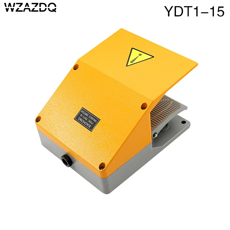 WZAZDQ Foot switch YDT1-15 aluminum shell gray double pedal switch machine tool accessories switch WZAZDQ Foot switch YDT1-15 aluminum shell gray double pedal switch machine tool accessories switch