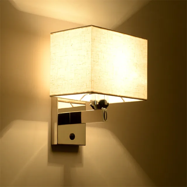 Modern Wall Light Led Reading Lamp Hostel Bed Night Modern Wall Light Led Reading Lamp Hostel Bed Night Sconces Bedroom Fabric Bedsides Lighting Fixtures