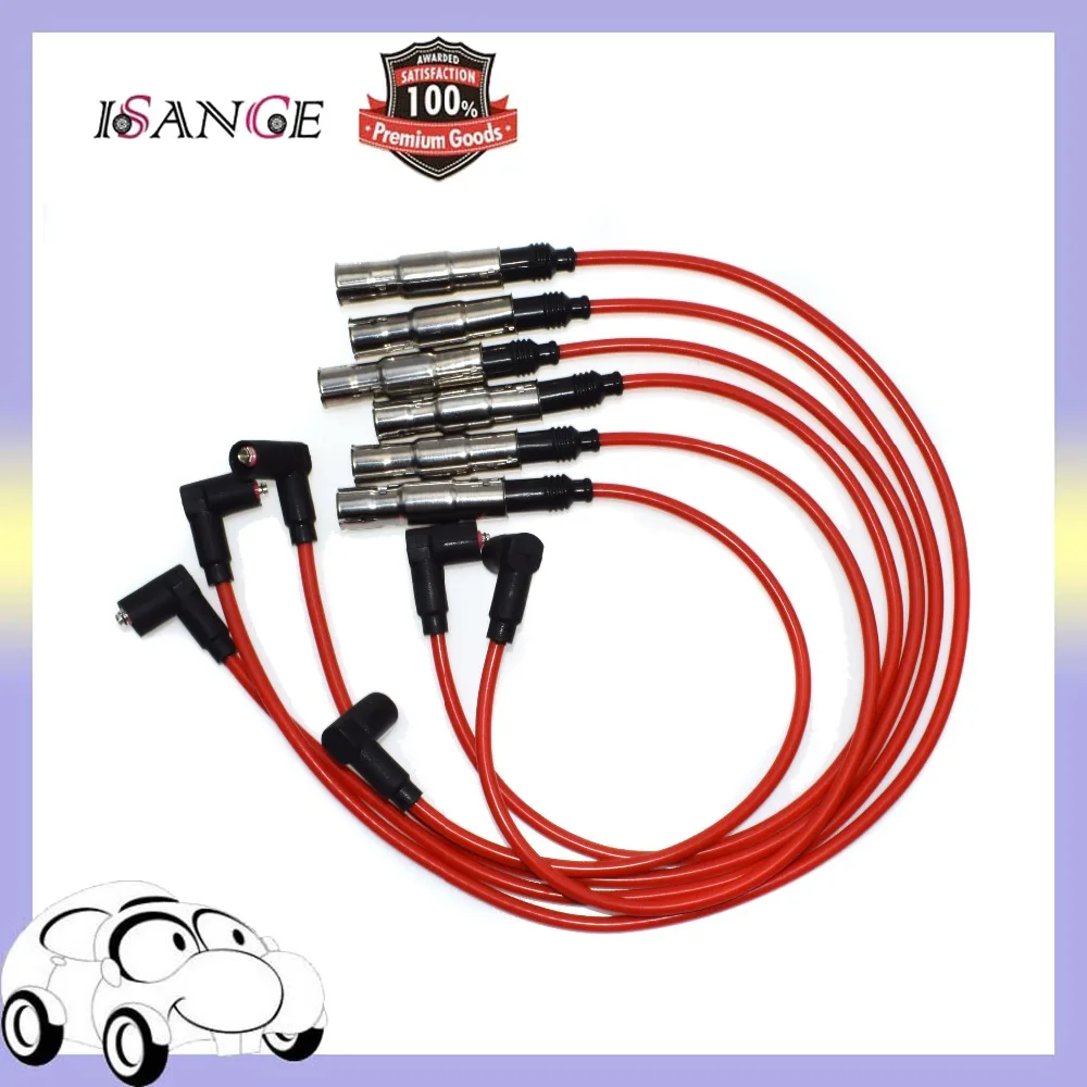 ISANCE Ignition Spark Plug Wire Cable 021 998 031 For VW Golf Jetta Passat Corrado 2.8L 1993