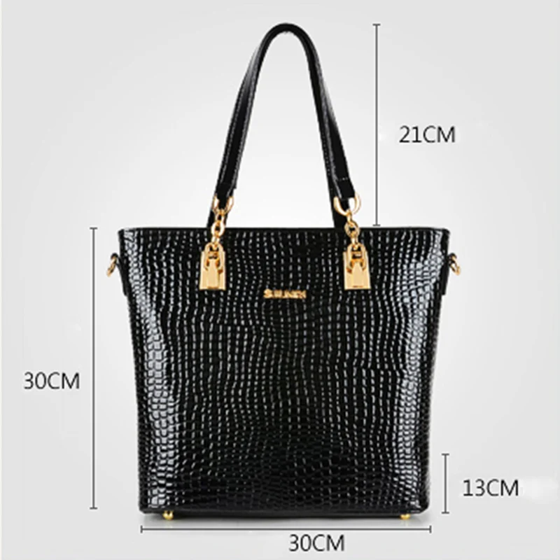 6 Pieces Women Handbag Crocodile PU Female Shoulder Bags Bolsas Feminina Big Capacity Bag Femme Designer Set Handbags SS0292 (20)