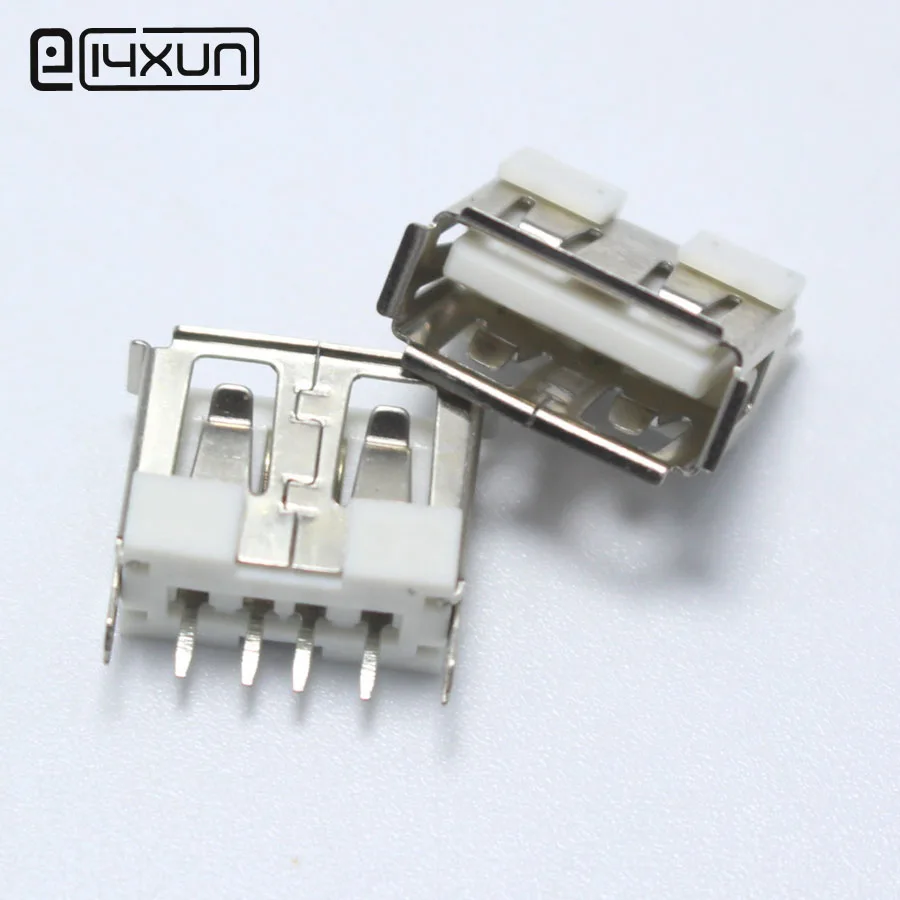 10 шт. DIP USB тип A гнездовой разъем белый 4PIN AF 0 монтажный для печатной платы