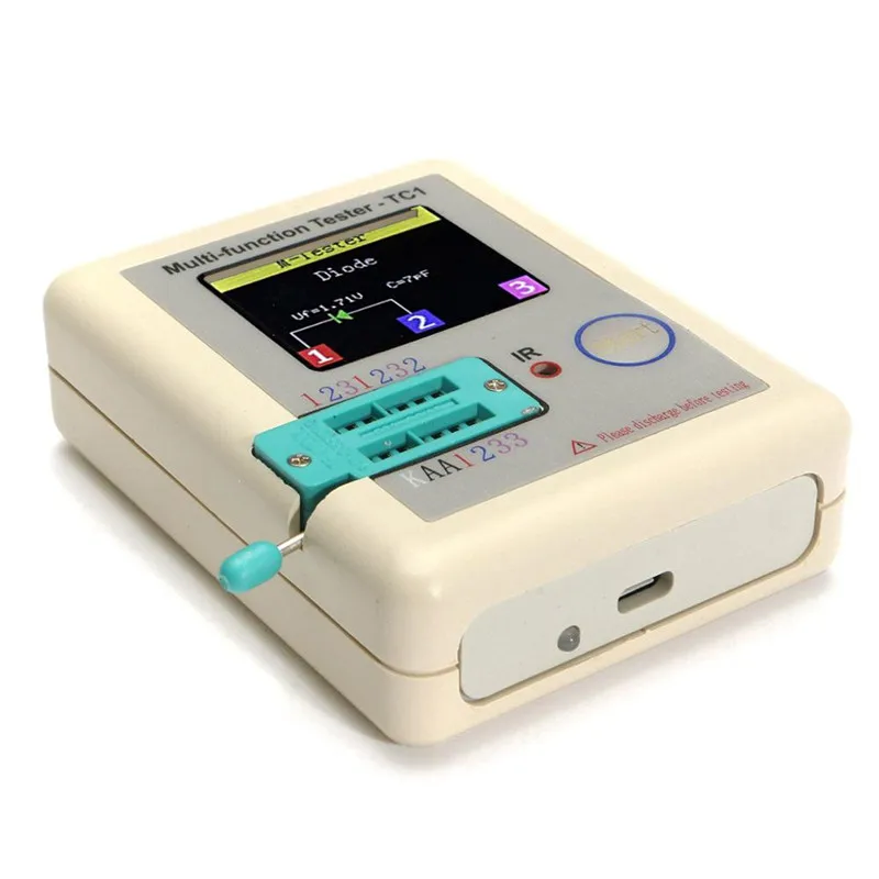 TFT диодный Триод измеритель емкости LCR ESR NPN PNP MOSFET TC1 3 5 &quotTFT muiltmeter тестер