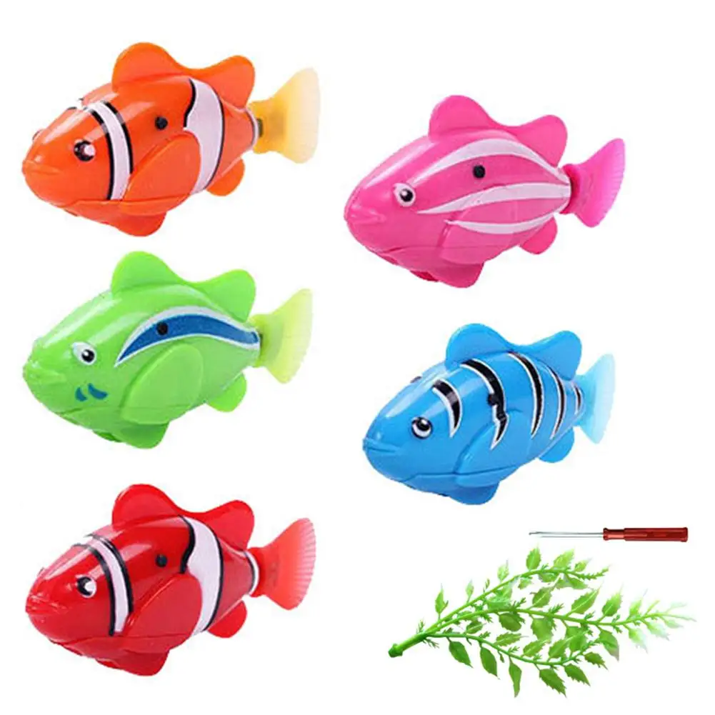 

Electronic Swimming Fish Induction Magical Bathing Simulation Toy For Children Baby Kid With Button Battery