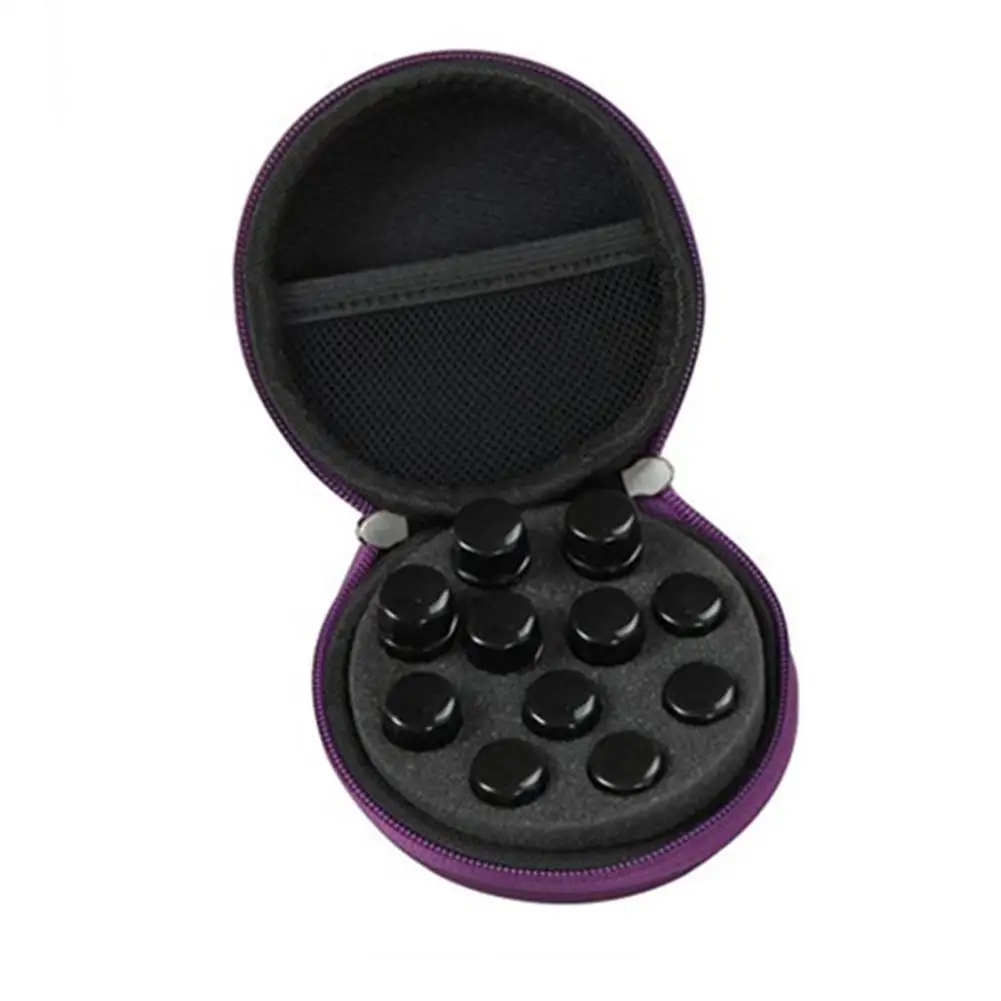 

11 Compartments EVA Round Essential Coconut Oil Catch Massage Oil Bottle 1-3ML Handbag Perfume Oil Travel Portable Storage Box