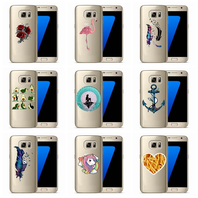 Чехол для телефона Samsung Galaxy A3 A5 2016 2017 J1 J3 J5 J7 TPU S3 S7 S9 plus Мягкий силиконовый чехол Flora