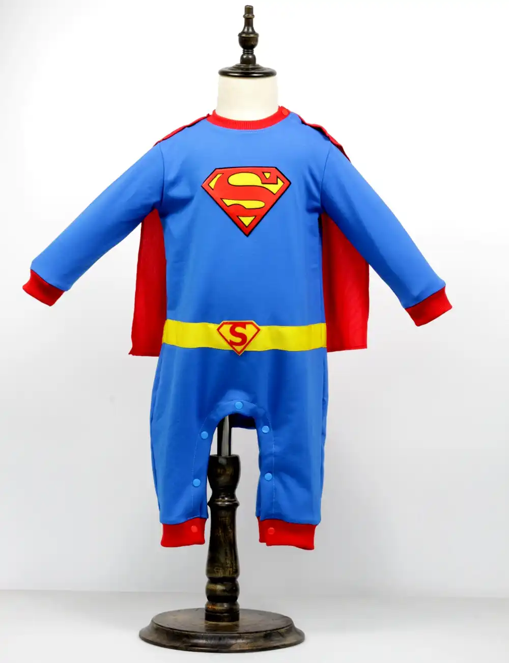 Baby Boy Romper Superman Long Sleeve Smock Halloween Christmas Kids Costume Gift