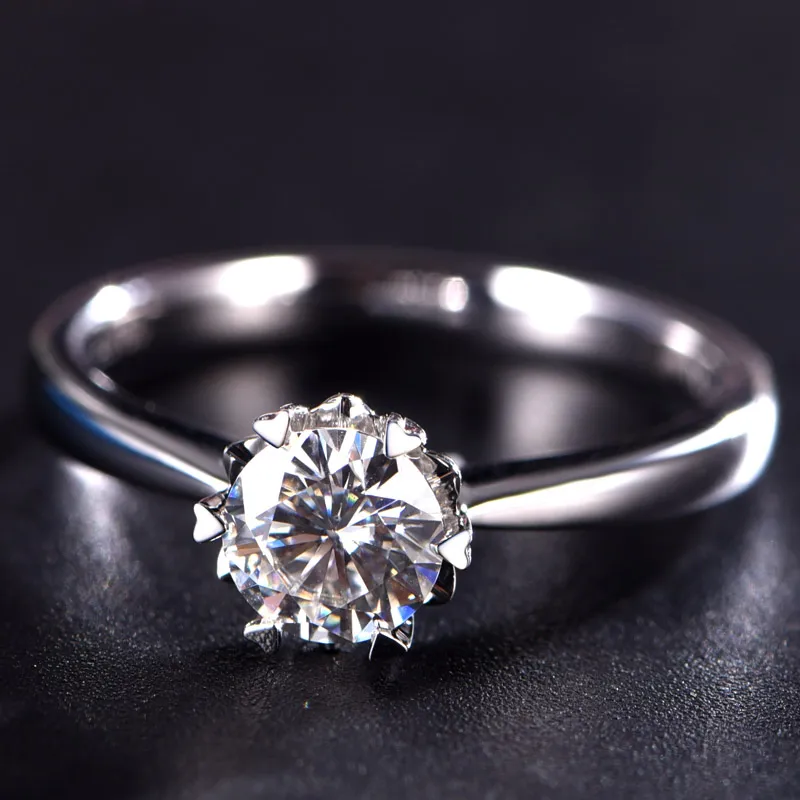 

Fashion ring Moissanite Ring 18K White Gold rings for Wedding
