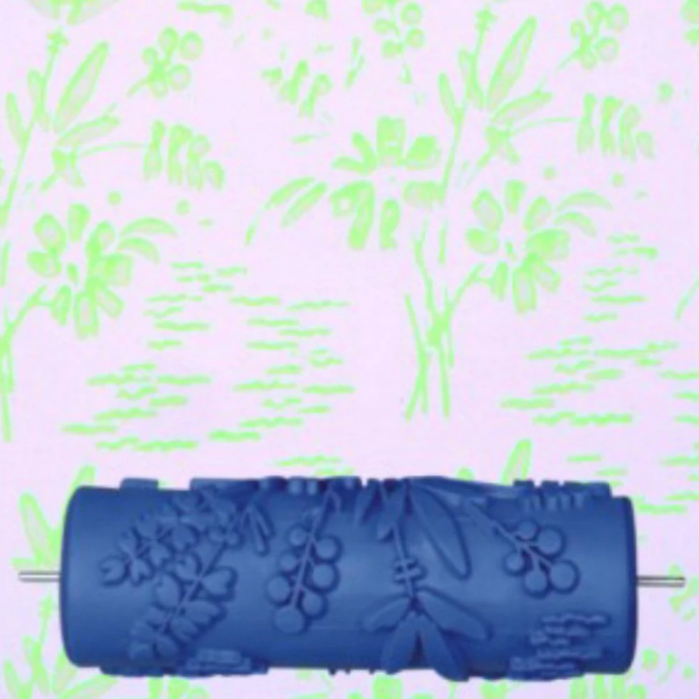 Soft Rubber Iron Pattern Painting Rollers Brush Wall Art Decoration Embossing Tool DIY Soft Rubber Iron Pattern Painting Rollers Brush Wall Art Decoration Embossing Tool DIY