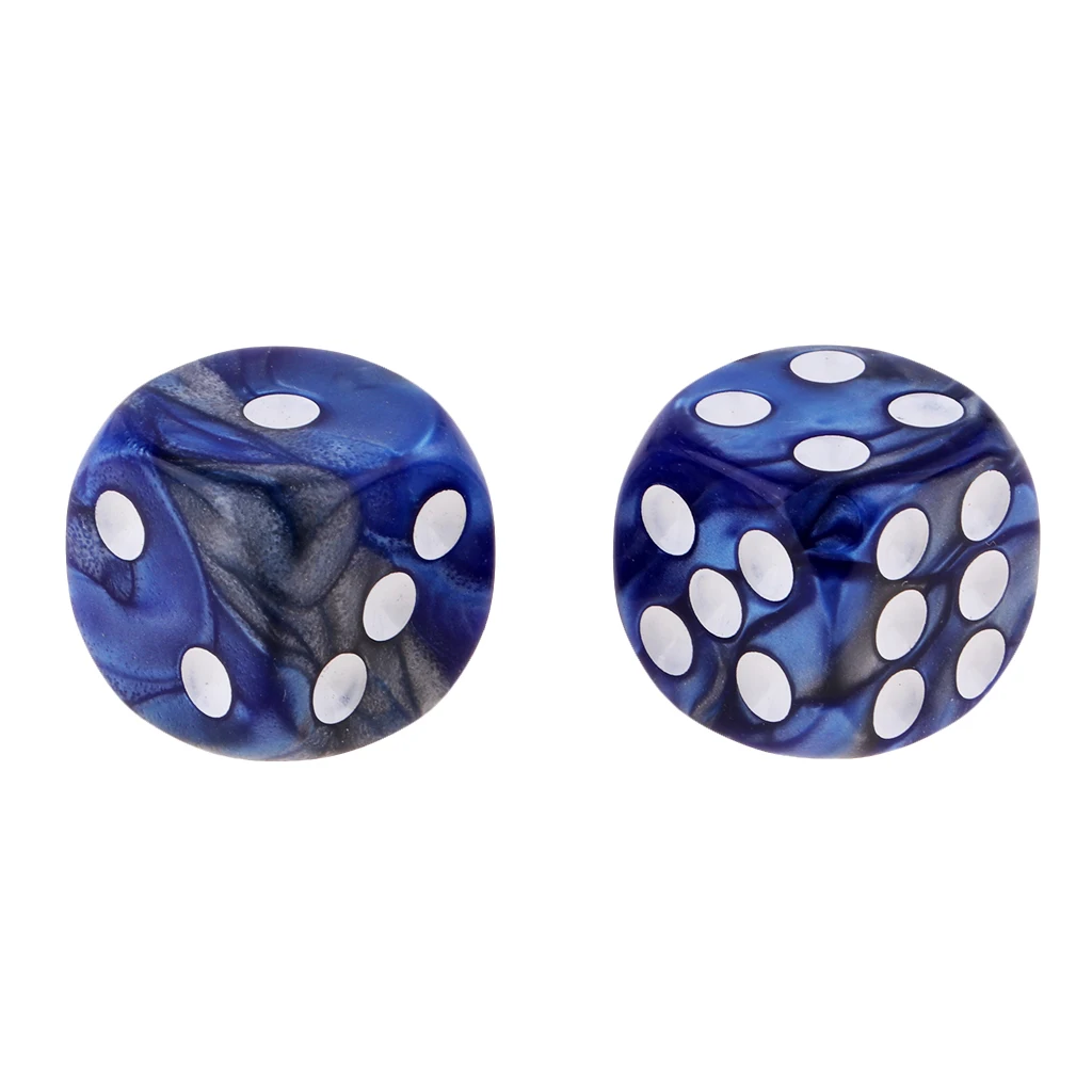 MagiDeal 10pcs 6-Sided Dice Set Bright Colors 16 mm Dice Game Multi-Sided Dice for Board Games Casino Gifts Teaching