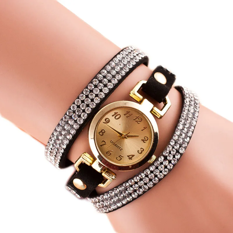 

Multi-Layer Bracelet Quartz Watch for Girl Gifts Fashion Watches Diamond Multi-Layer Bracelet Student Watches for Teenagers saat